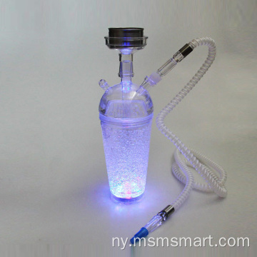 shisha portable hookah cup yokhala ndi kuwala kwa LED